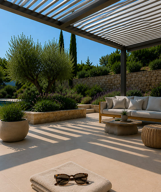 dalles extérieures terrasse moderne